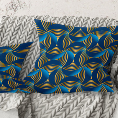 Art Deco style modern pattern - Mid-Century Modern Printed Throw Pillow