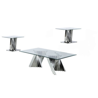 Johany 3 Piece Coffee Table Set by Everly Quinn