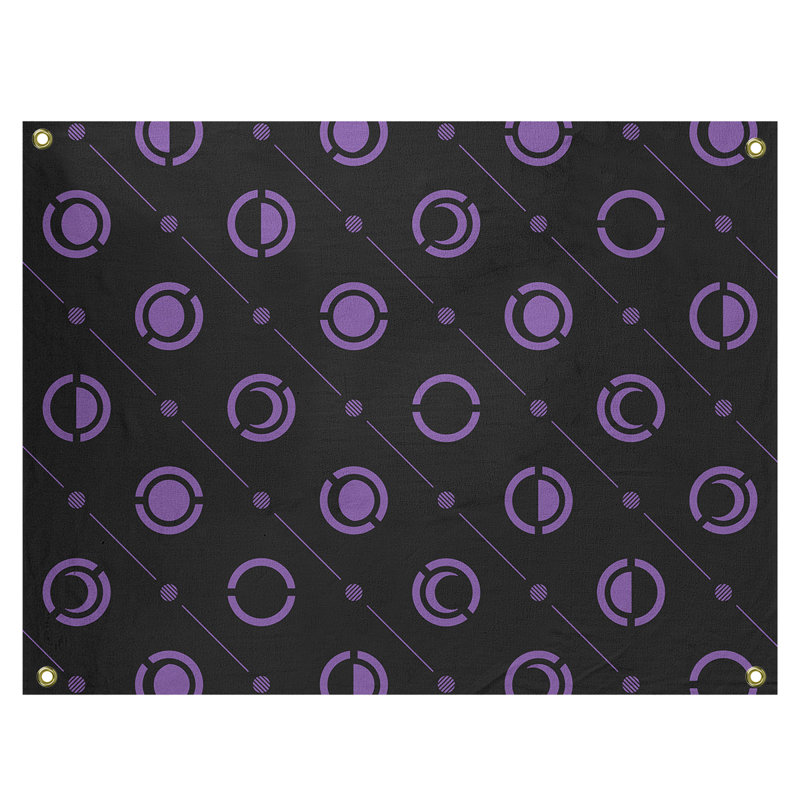Tapisserie, H 26 po x l 36 po, Noir/mauve