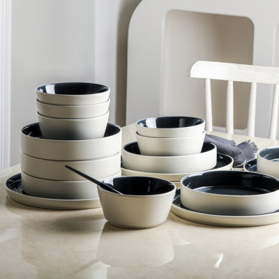 Stone Lain Elica 24-Piece Dinnerware Set Stoneware