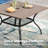4-Person Square Patio Dining Set With Swivel PVC-coated polyester Chairs-1199167591