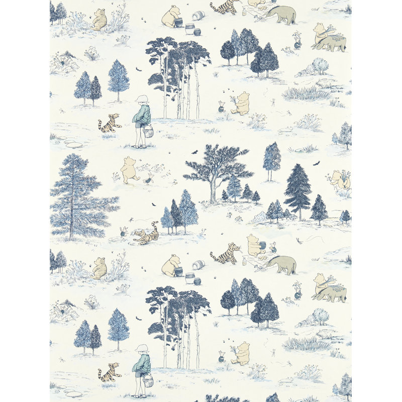 Winnie the Pooh Wallpaper, Bonbon Blue