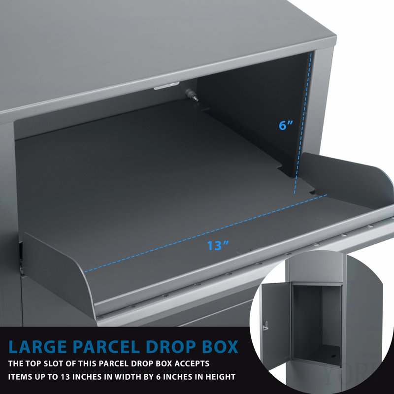 Large Single Compartment Locking Parcel Drop Box