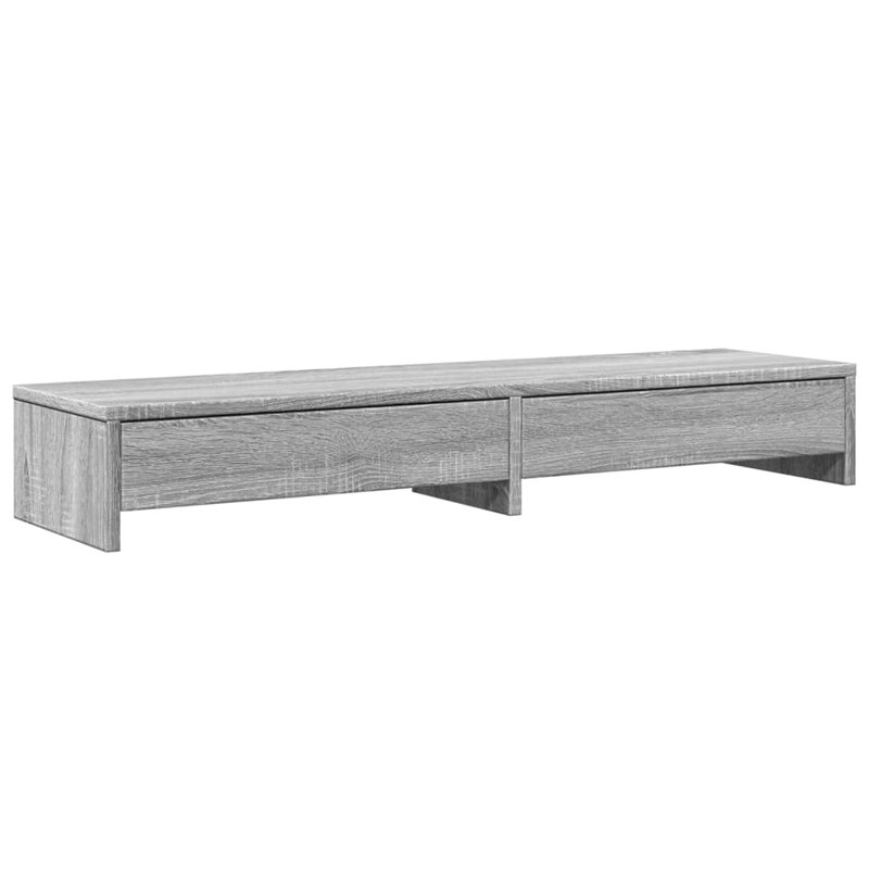 Barra Manufactured Wood Monitor Stand, Grey Sonoma, 15cm H x 100cm W x 27cm D