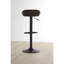 Linndale Swivel Upholstered and Faux Leather Adjustable Height Bar Stool with Steel Frame-251424667