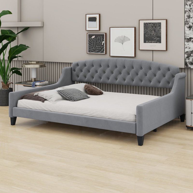 Lit de jour Modern Luxury, Gris, Lit double