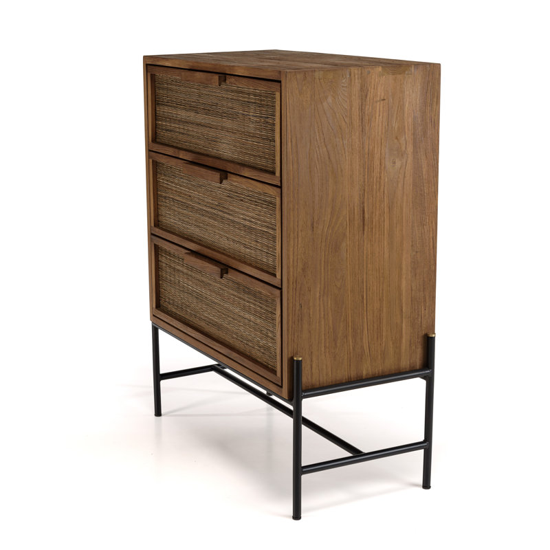 Aalana Solid Wood 79.5 cm W Chest of 3 Drawers