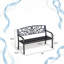 Banc de jardin élégant, banc de parc, banc d'extérieur à deux places avec dossier