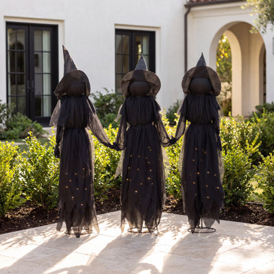 LED Lighted Witch Garden Stake