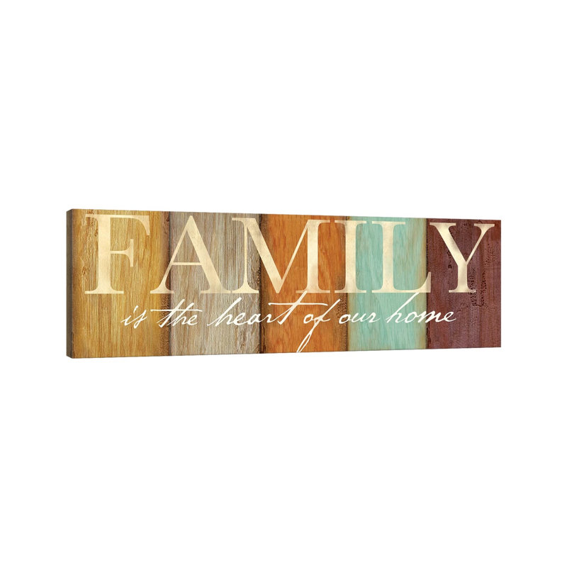 Family Sentiment Sign I Spice by Cynthia Coulter - Wrapped Canvas Panoramic Print, 30.48 cm H x 91.44 cm W x 3.175 cm D