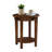 Inola Wide Rustic Industrial Antique Wooden Round End Table With 1 Open Shelf
