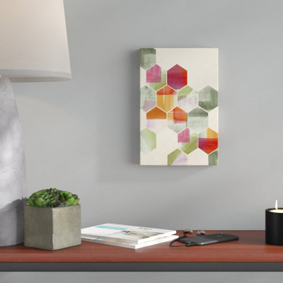 Color Pop Honeycomb I by Grace Popp - Painting on Canvas