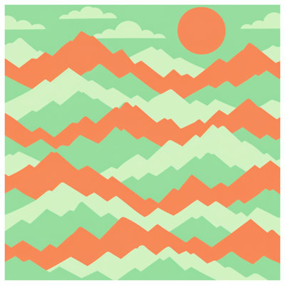 Tapisserie murale «Green And Orange Mountains»