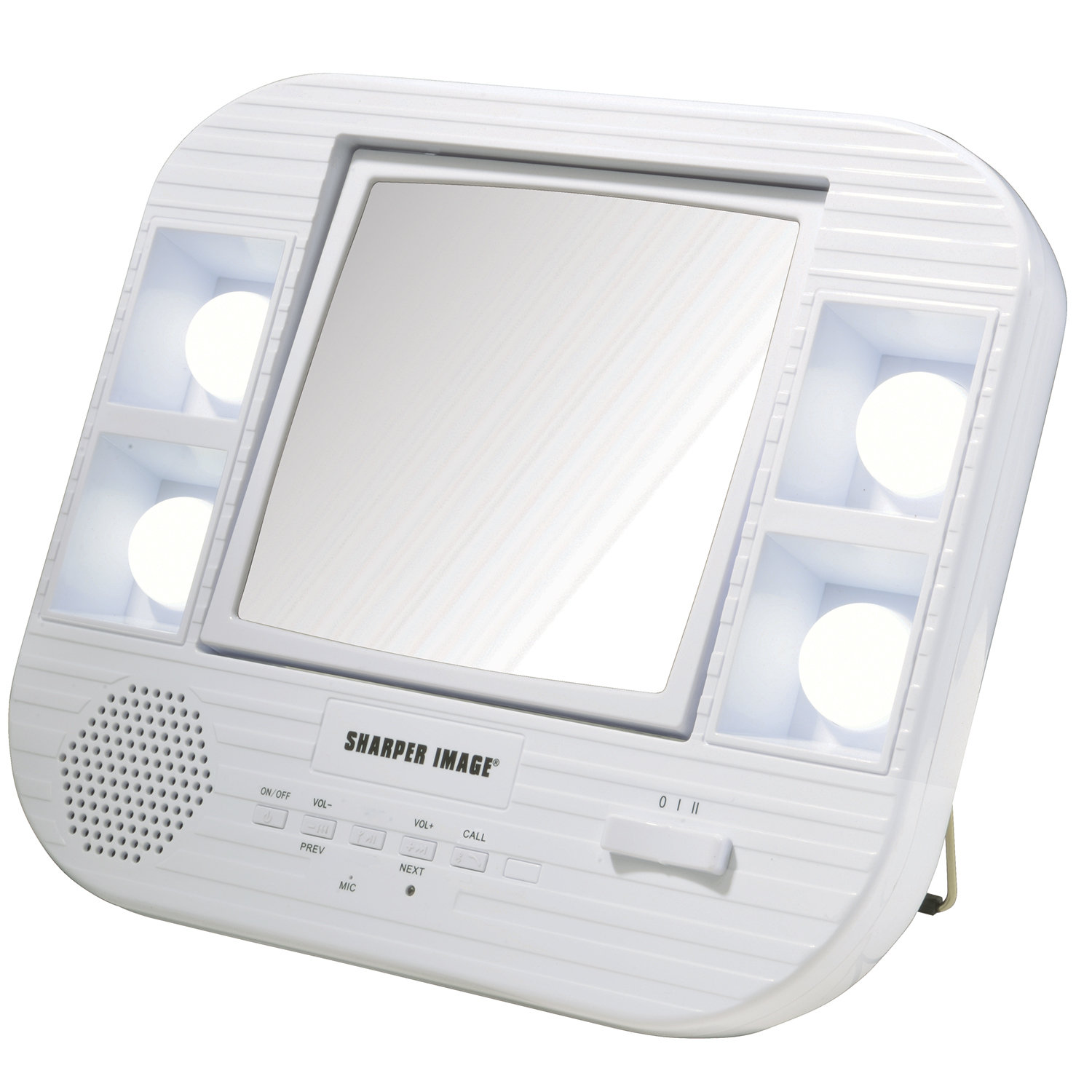 Jerdon Lighted Tabletop Magnified Makeup Mirror with Bluetooth, Plug In