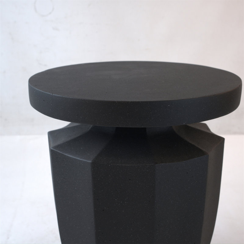 Table de bout décorative de jardin, table d'appoint moderne robuste robuste en faux terrazzo, table d'appoint pour l'intérieur et l'extérieur