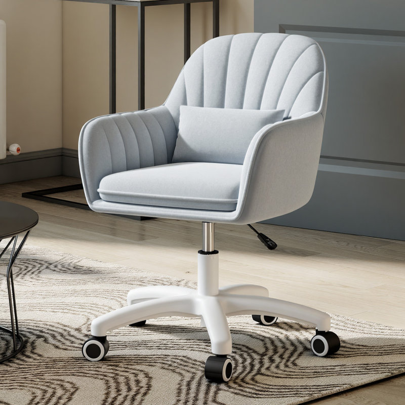 Modern Minimalist Swivel Office Chair with Velvet Padding pillow Vanity Swivel Chair Adjustable Height for Home Office, Study, Bedroom