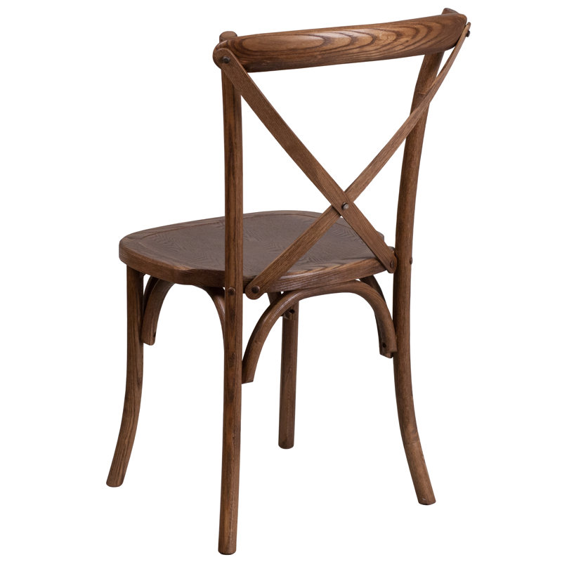 Aylar Rustic Folding Farm Table Set with Cross Back Chairs and Cushions, 30" H x 40" W x 96" L, 9 Pieces: Table, 8 Chairs