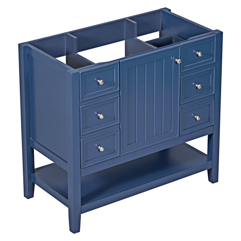 Base de meuble-lavabo simple en bleu seulement