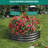 3PCS Round Metal Raised Garden Beds, Black Galvanized Steel Planters with Rubber Edge, Bottomless Outdoor Garden Bed