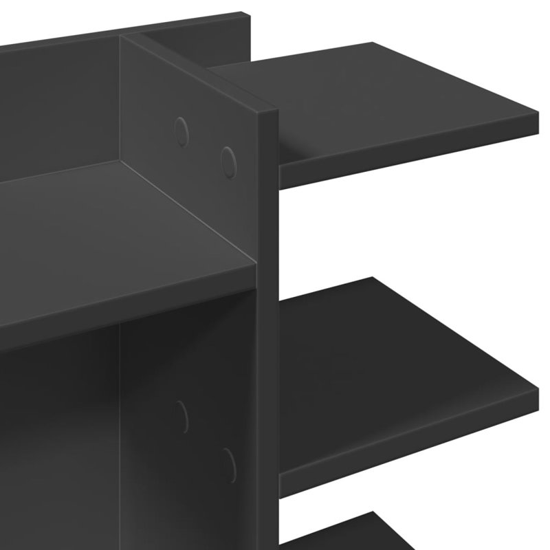 Desk Organiser 42X21.5X42 Cm Engineered Wood, Black
