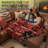 Plush Western Fleece Blanket, Double Sided-100354124-100354115