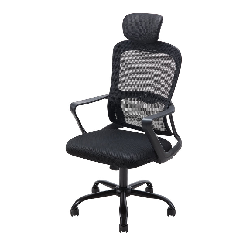 Brayden Studio Mesh Office Chair with Headrest, 55.5 cm H, Fixed
