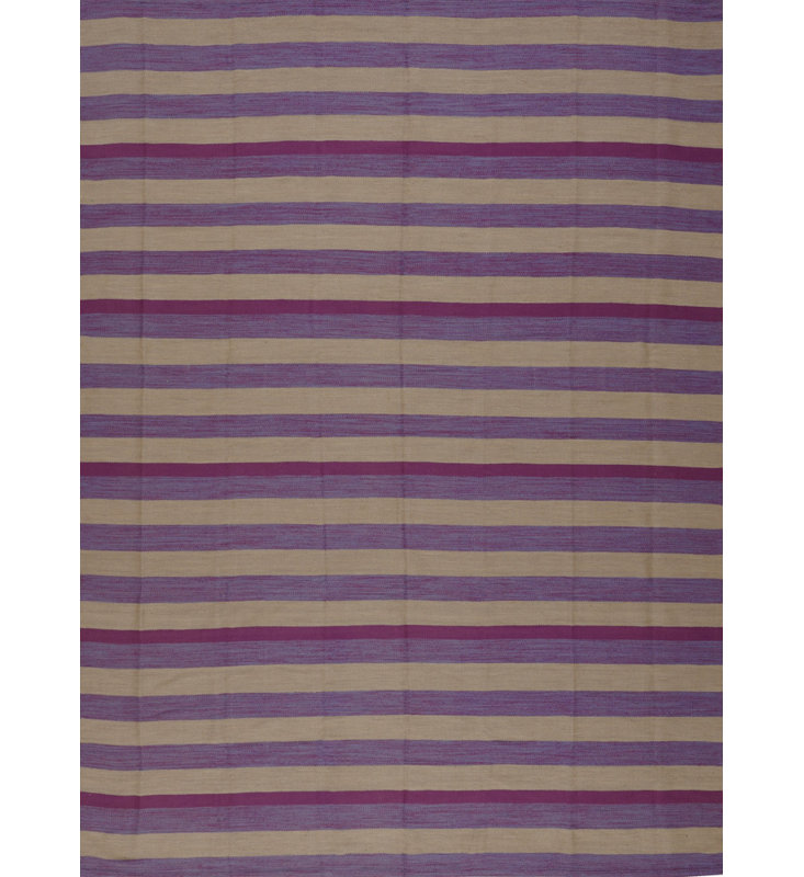 Striped Area Rug in Purple/Brown