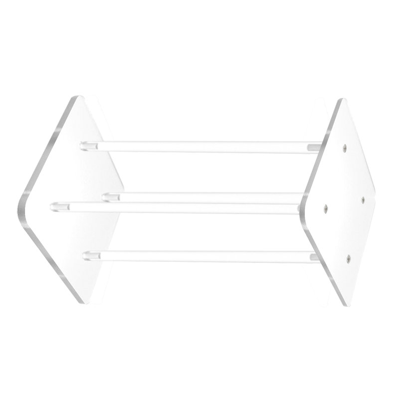 1" Rods Clear Riser Acrylic Transparent Plexiglass Pedestal Table Display Podium, 12" H x 6" W x 6"D
