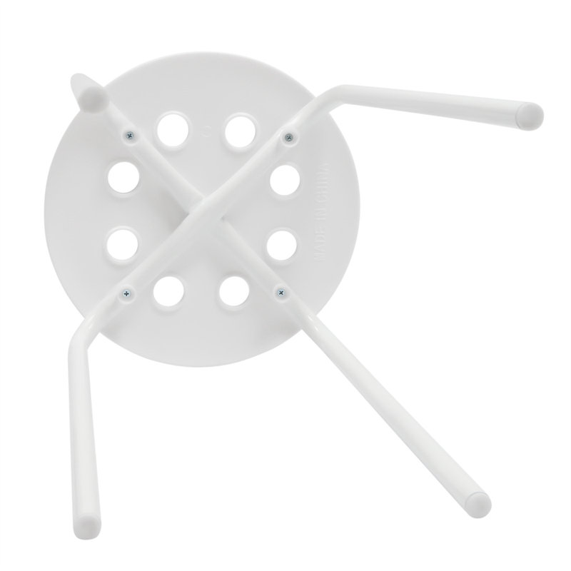 10 Pack Stacking Backless Stools Set with Metal Frame, White
