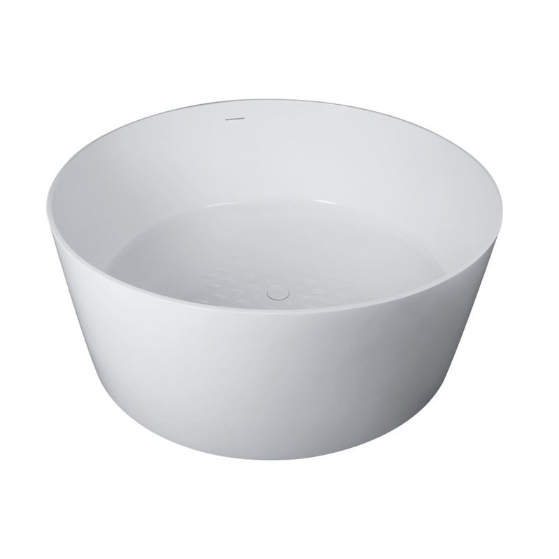 56'' x 56'' Freestanding Soaking Solid Surface Bathtub, Matte