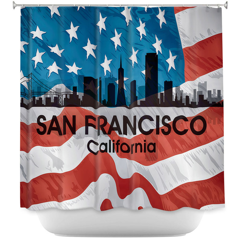 Rideau de douche simple city vi san francisco california