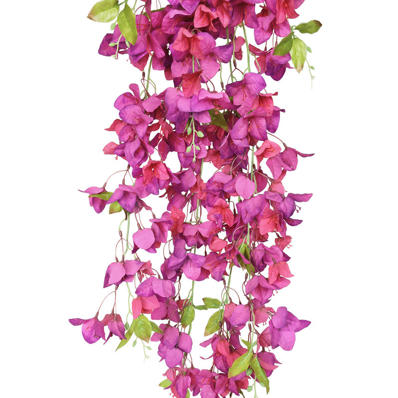 Buisson artificiel de fleurs de bougainvilliers suspendus, Fuchsia