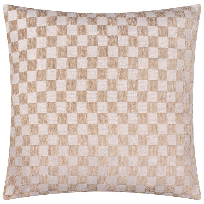 Larro Square Throw Cushion, Beige, Polyester