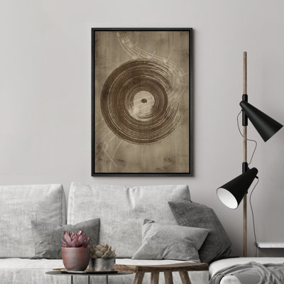 Music Note Dark Brown Abstract Illustrations Rustic French Country Artwork