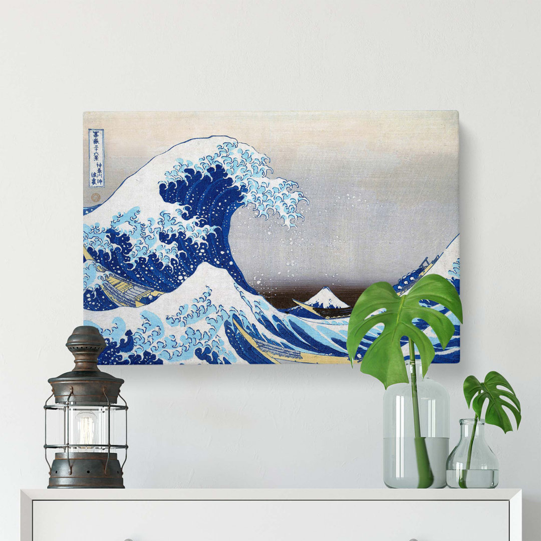 Under the Wave off Kanagawa by Katsushika Hokusai - Wrapped Canvas