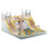 Jeu gonflable gonflable, glissade d'eau avec zone de saut, mur d'escalade, pataugeoire et pistolet à eau, sauteur intérieur pour grands enfants, souffleur d'air inclus, couleur pastel, 177 x 163 x 94 pouces