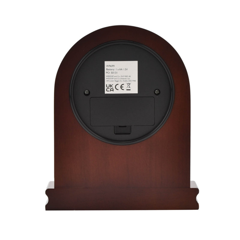 Analogue Walnut Solid Wood Quartz Movement / Crystal Tabletop Clock in Walnut