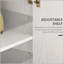Armoire de rangement autoportante avec 2 portes, tablettes réglables et sangle anti-basculement pour une utilisation sécuritaire et organisée dans la salle à manger