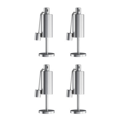 Ensemble de 4 lampes torches de table Pure Garden, 10,5 po, argent