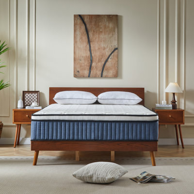 14" Medium Firm Hybrid Mattress with Gel Memory Foam – Fiberglass Free, Durable Support, Mattress in a Box by Alwyn Home