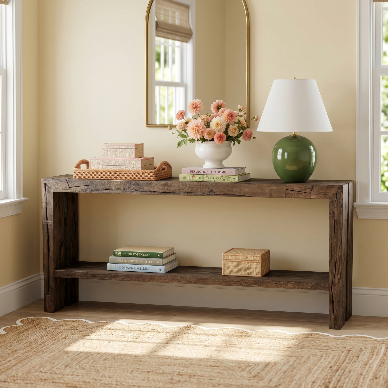 Alena 72" Console Table, Brown