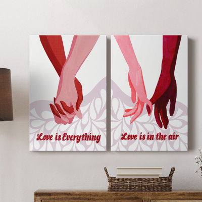 «Groovy Love I», toile tendue avec châssis de qualité supérieure, prête à être accrochée