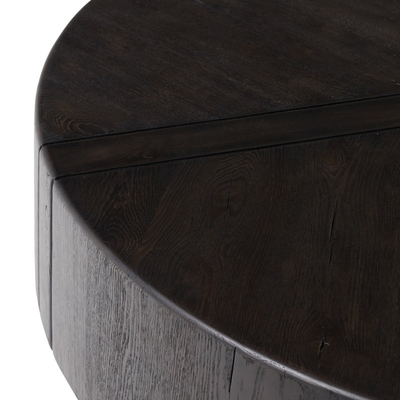 Renan Solid Wood Coffee Table, Black