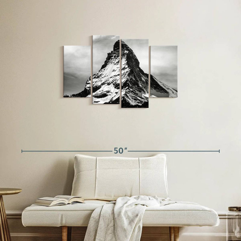 Mont Cervin monochromique, H 22 po x l 36 po