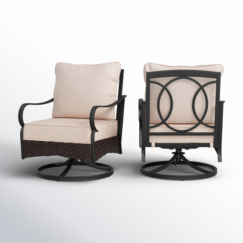 Chaises longues pivotantes avec coussins Argyri