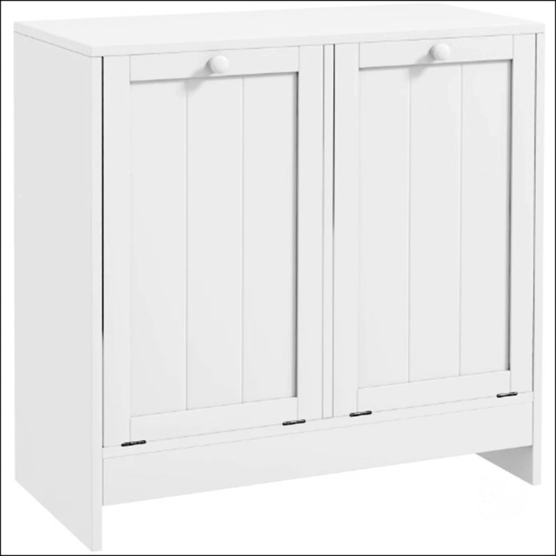 Armoire à panier à linge inclinable à deux compartiments pour un tri et un rangement efficaces, parfait pour les salles de lavage modernes