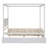 Canopy Bed With 4 Drawers, Full Size Canopy Platform Bed With Support Slats, Bedframe
