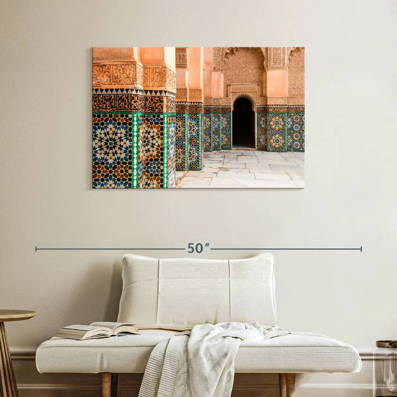 Marchelle, mosaïques de cour marocaine, H 26 po x l 39 po