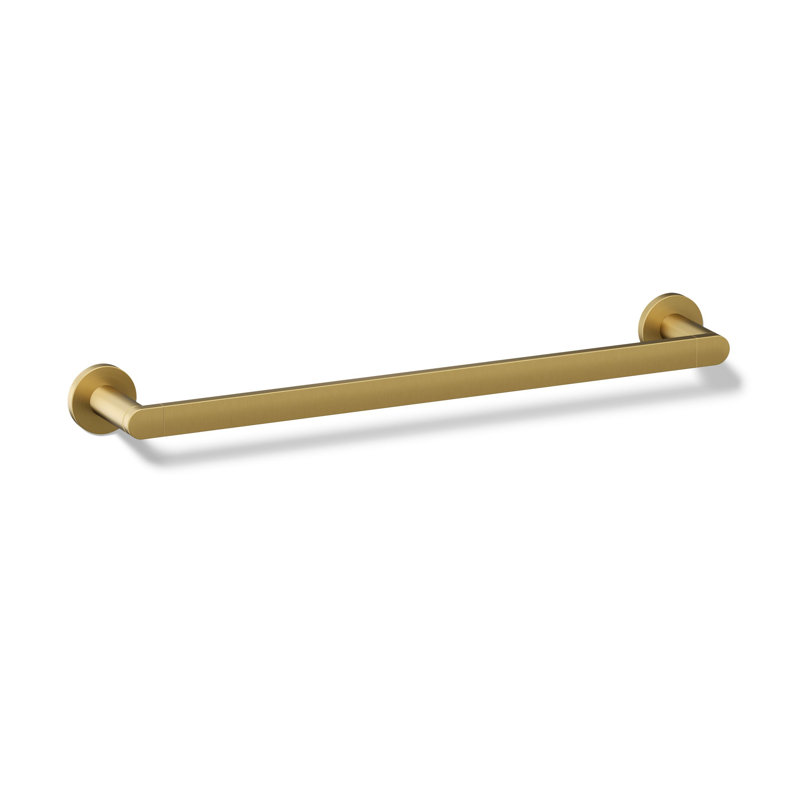 18" Wall Mounted Towel Bar, Vibrant Brushed Moderne Brass, 18"W