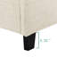 Lit tapissier contemporain beige avec base de lit et repose-pieds en mousse